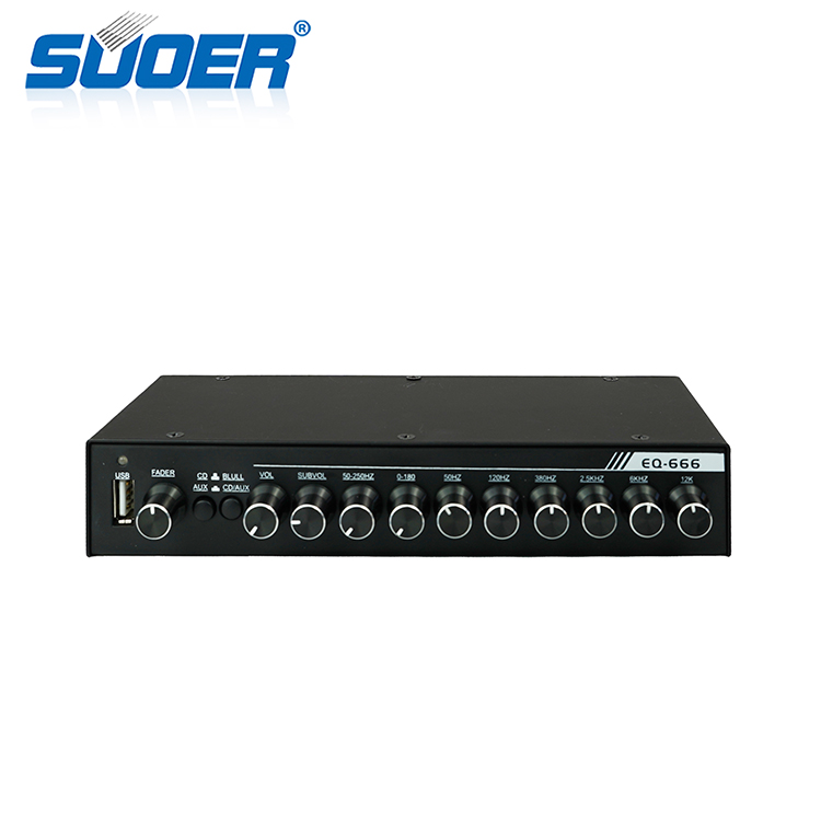 Car Equalizer - EQ-666 6 brand car equalizer